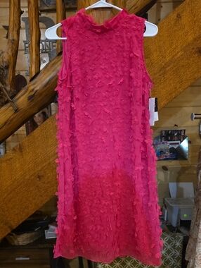 Signature by Robbie Bee Fuchsia Cocktail Shift Dress